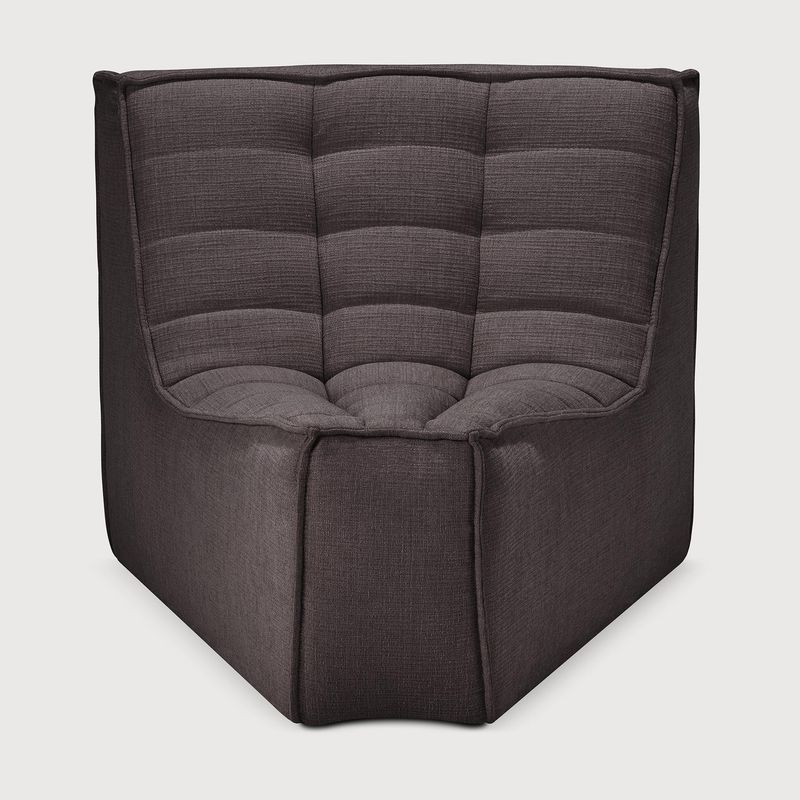 Ethnicraft - N701 Sofa - runde Ecke 45¬∞, Dunkelgrau