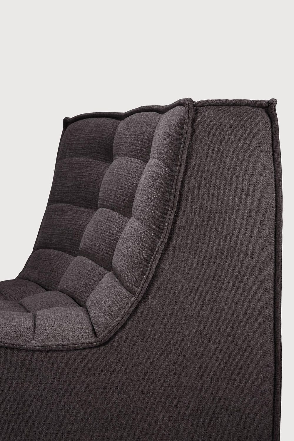 Ethnicraft - N701 Sofa - runde Ecke 45¬∞, Dunkelgrau