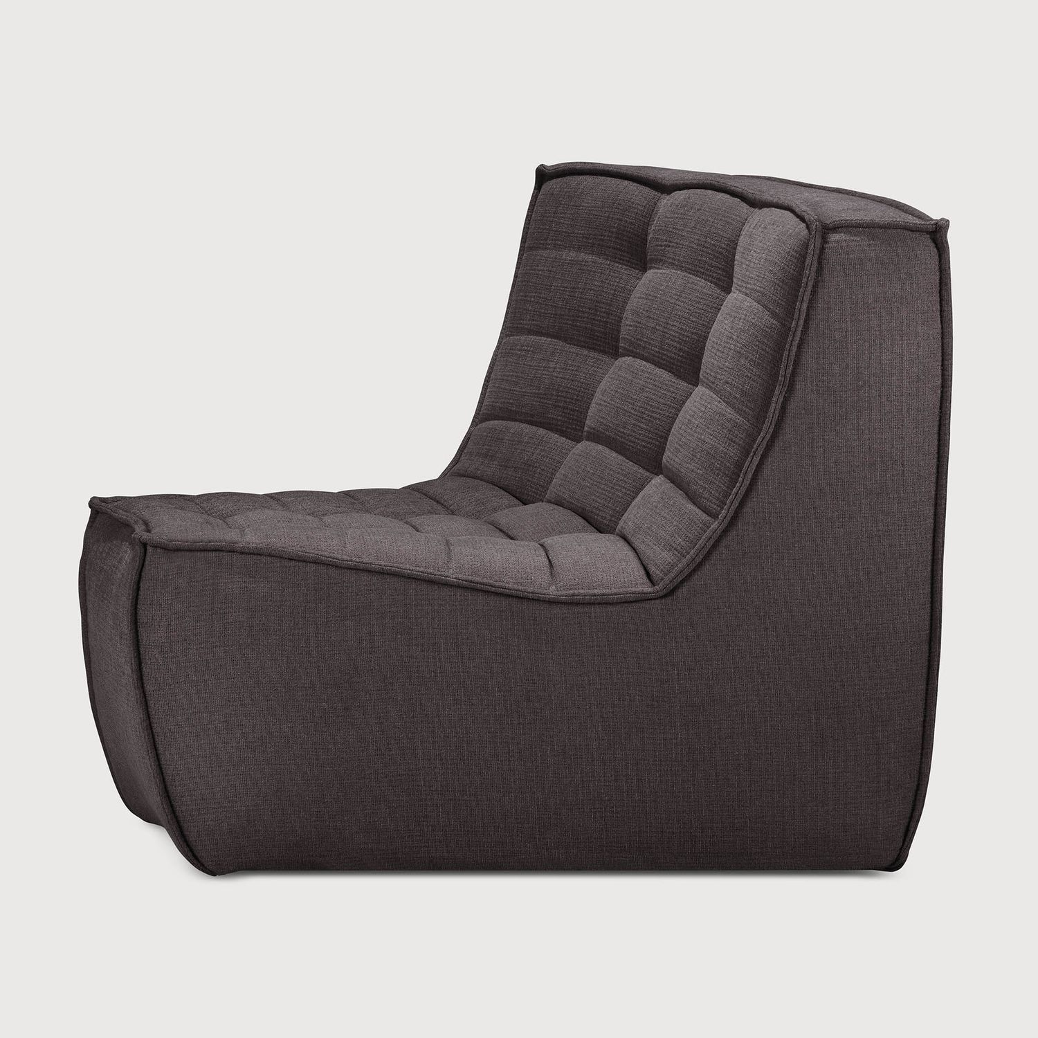 Ethnicraft - N701 Sofa - runde Ecke 45¬∞, Dunkelgrau