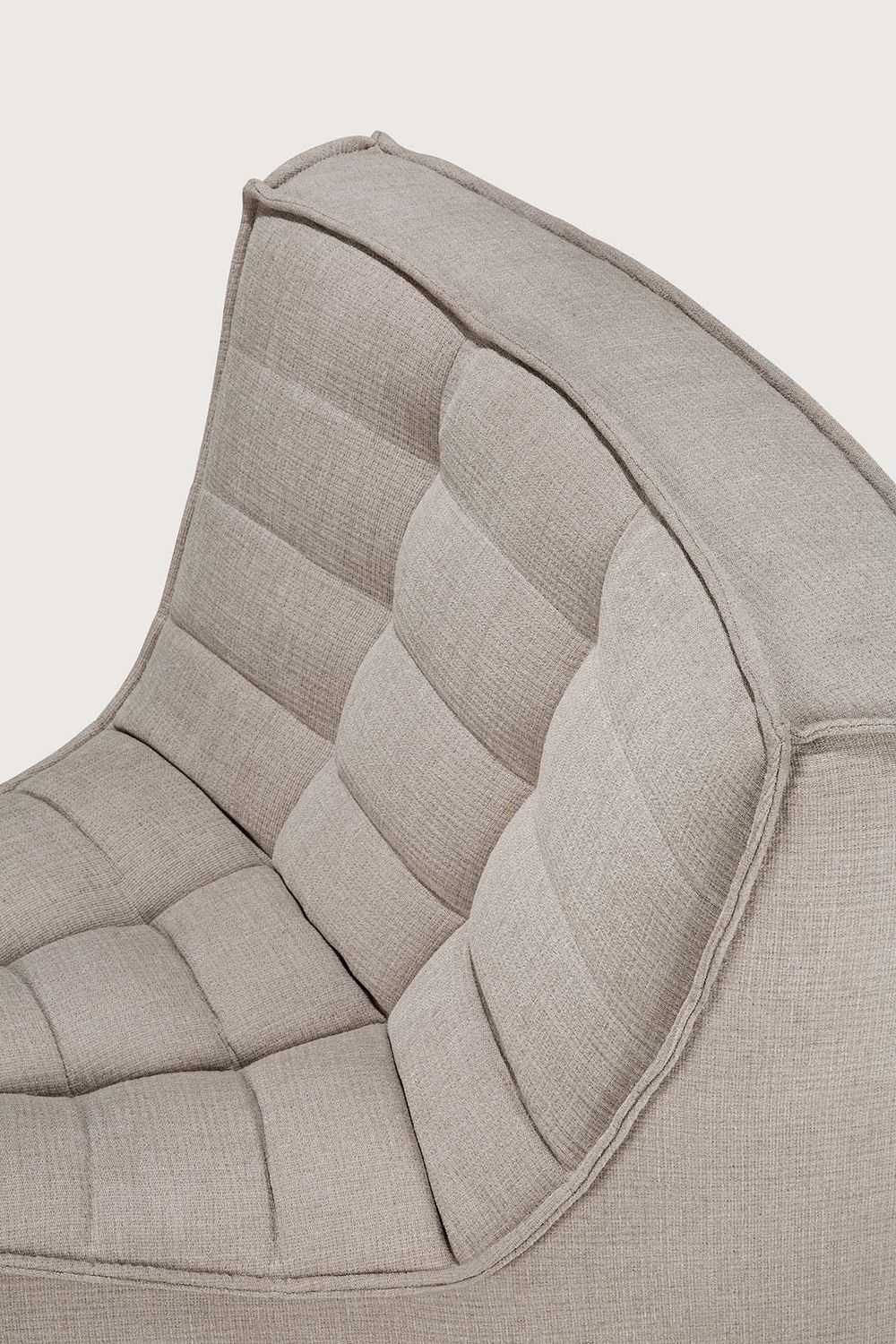 Ethnicraft - N701 Sofa - runde Ecke 45¬∞, Ecru, Eco Stoff