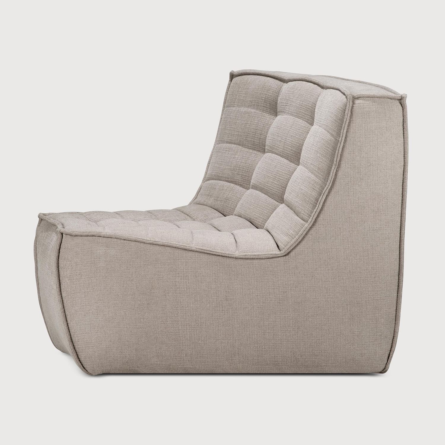 Ethnicraft - N701 Sofa - runde Ecke 45¬∞, Ecru, Eco Stoff