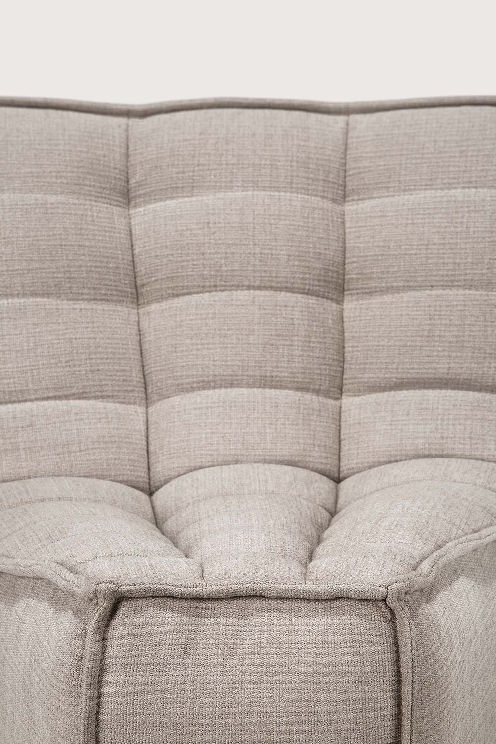 Ethnicraft - N701 Sofa - runde Ecke 45¬∞, Ecru, Eco Stoff