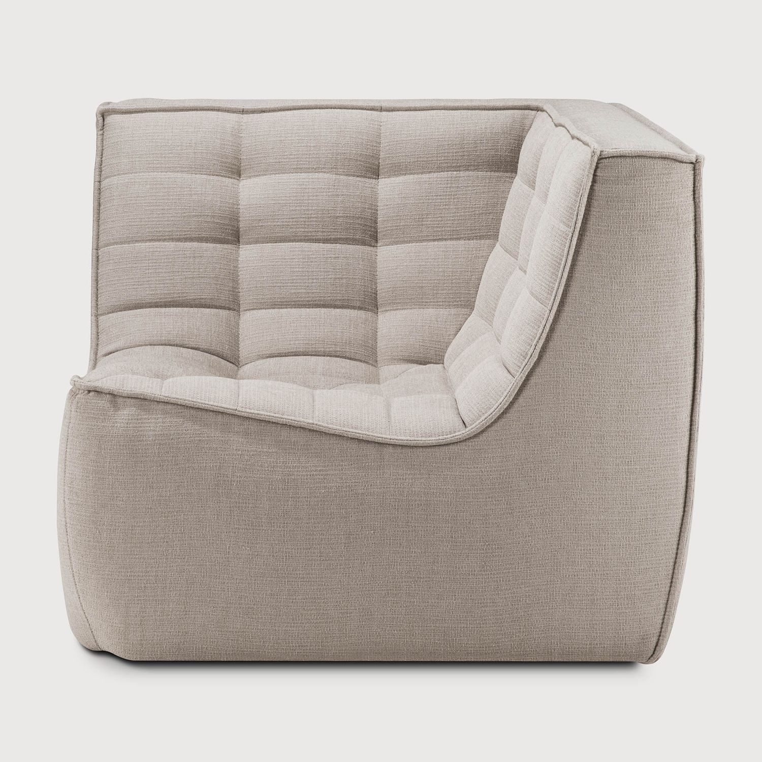 Ethnicraft - N701 Sofa - Ecke, Ecru, Eco Stoff