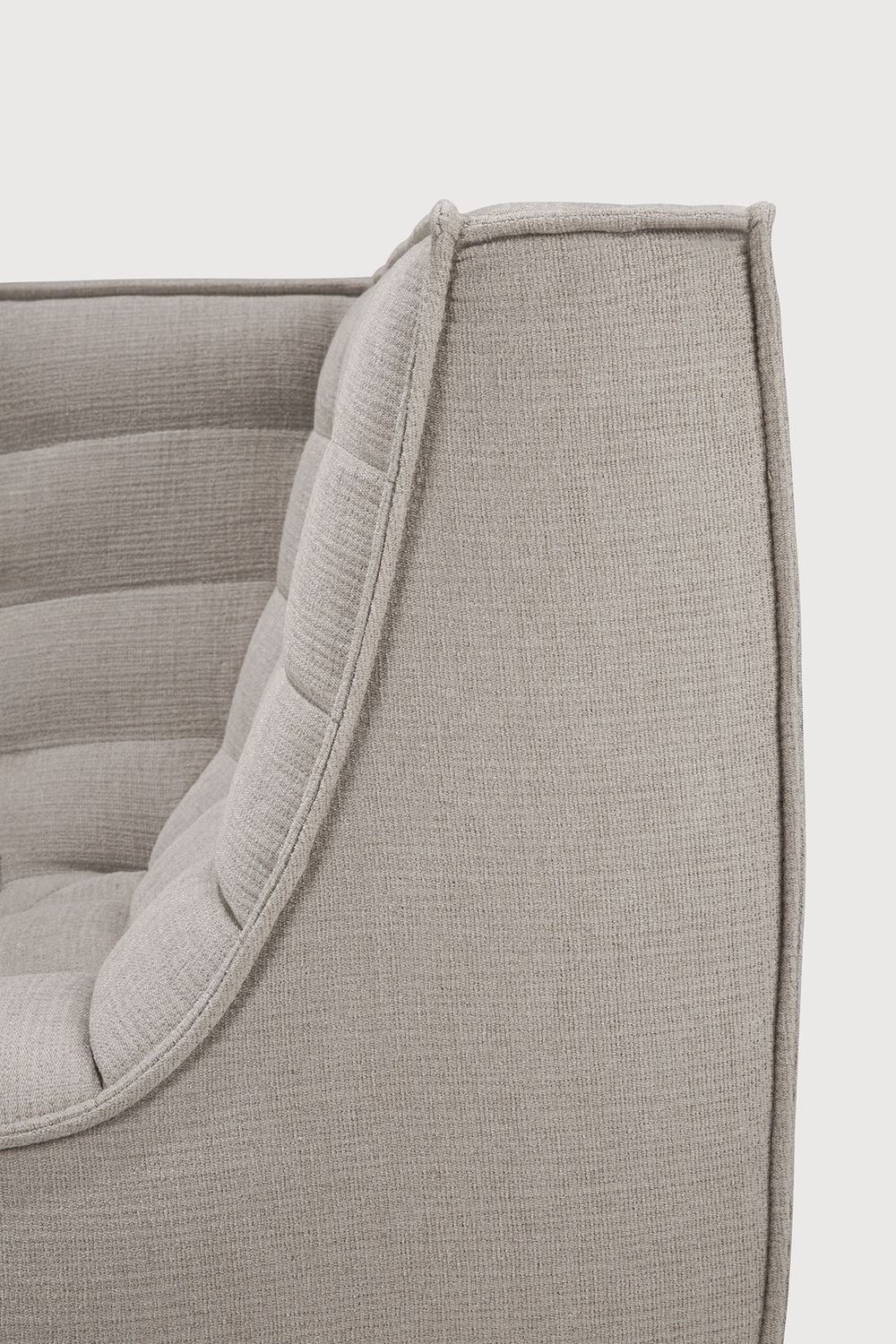 Ethnicraft - N701 Sofa - Ecke, Ecru, Eco Stoff