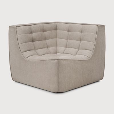 Ethnicraft - N701 Sofa - Ecke, Ecru, Eco Stoff
