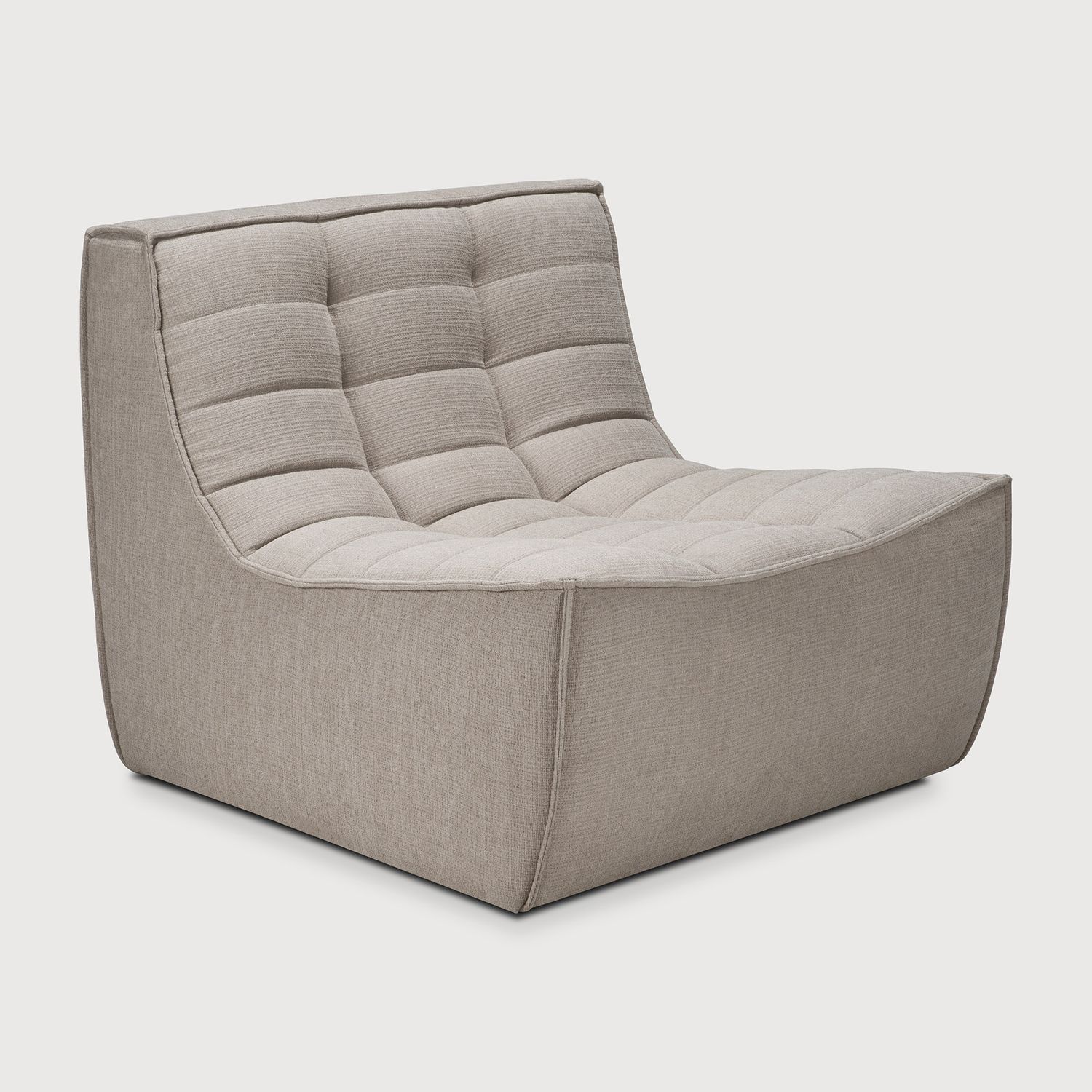 Ethnicraft - N701 Sofa - 1 Sitzer, Ecru, Eco Stoff