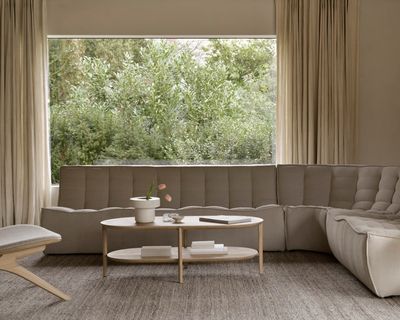Ethnicraft - N701 Sofa - 3 Sitzer, Ecru, Eco Stoff