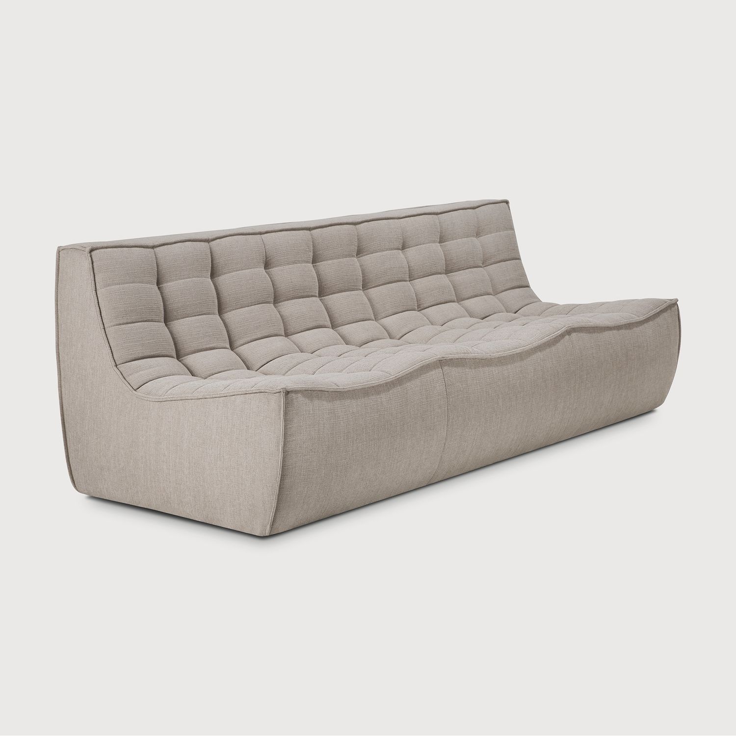 Ethnicraft - N701 Sofa - 3 Sitzer, Ecru, Eco Stoff