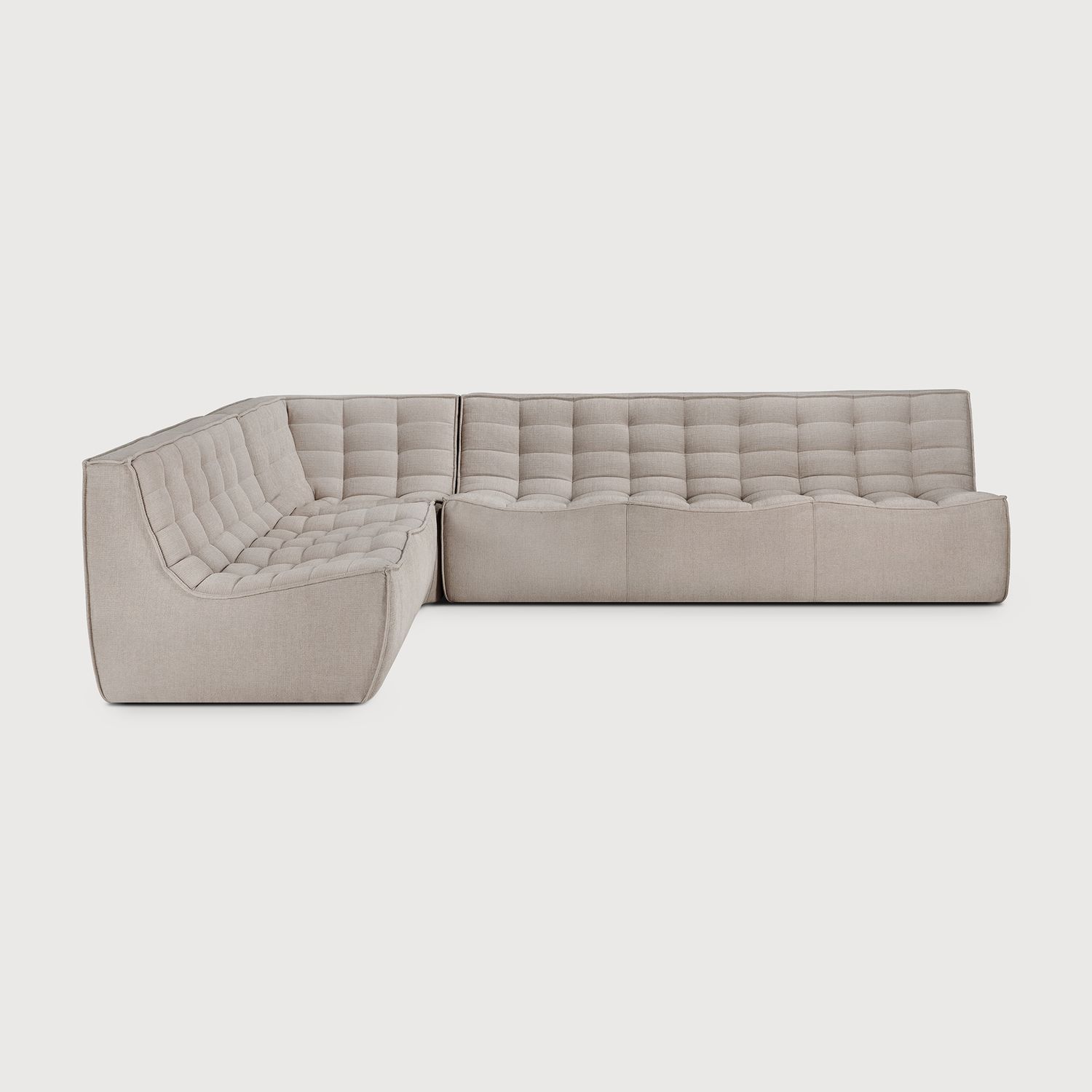 Ethnicraft - N701 Sofa - 2 Sitzer, Ecru, Eco Stoff