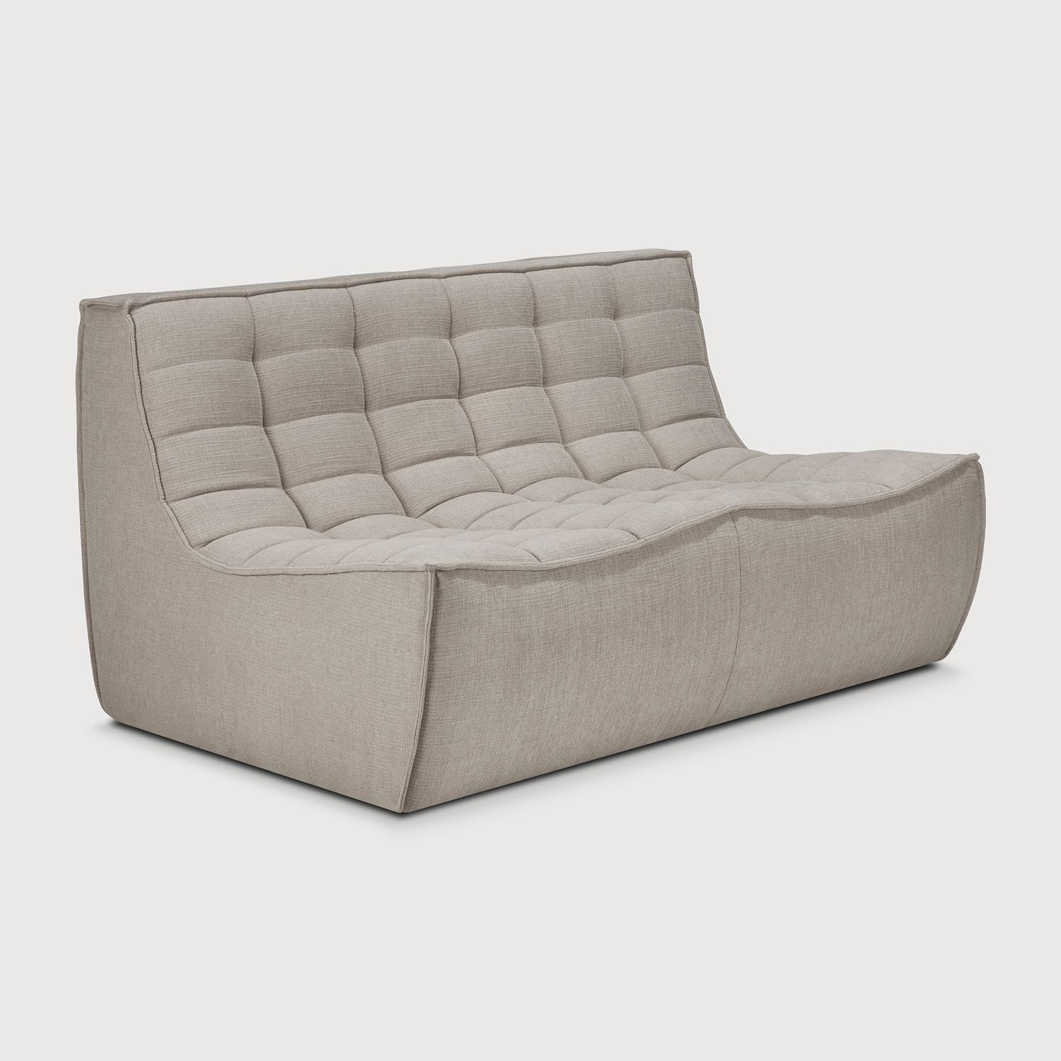 Ethnicraft - N701 Sofa - 2 Sitzer, Ecru, Eco Stoff