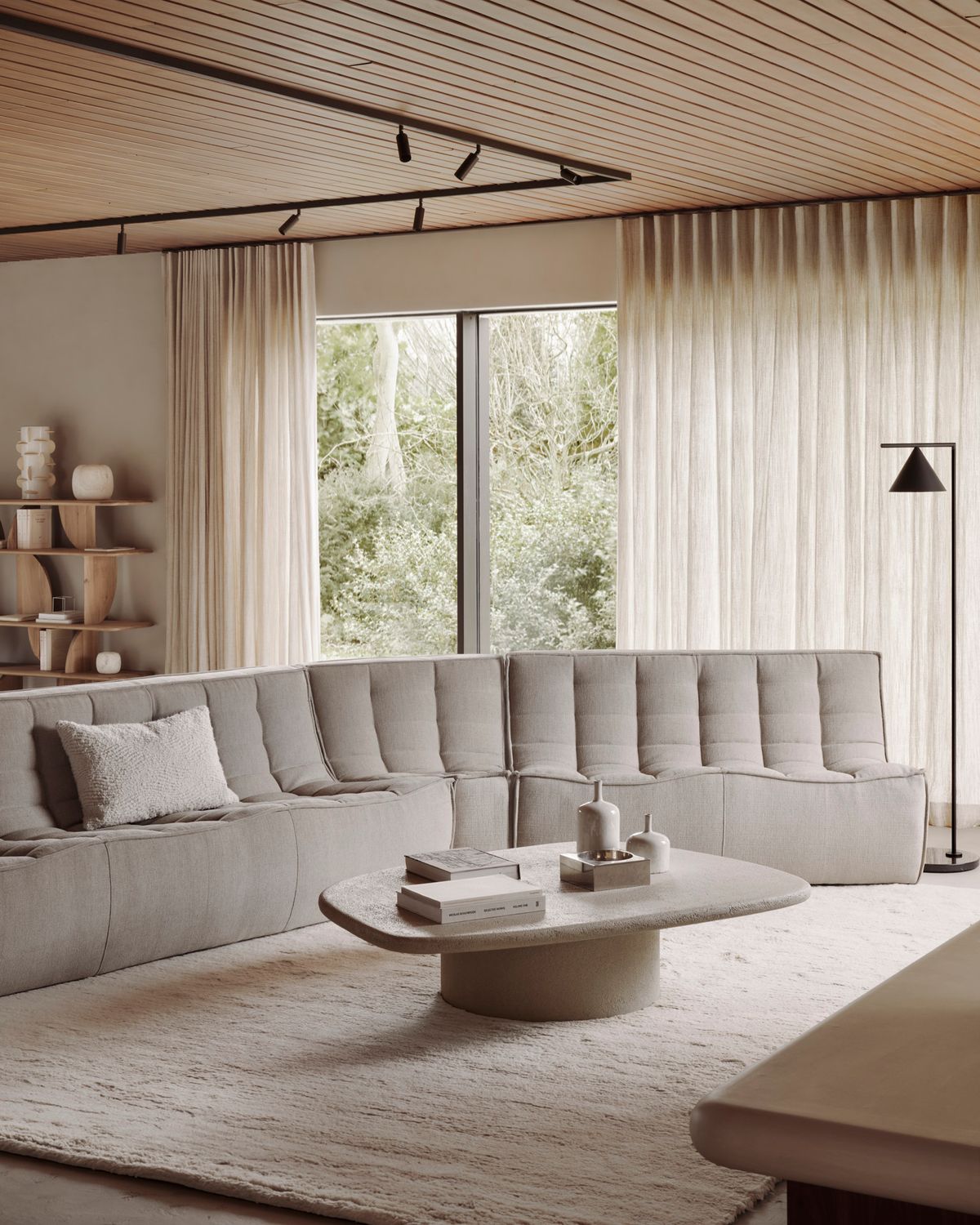 Ethnicraft - N701 Sofa - 2 Sitzer, Ecru, Eco Stoff