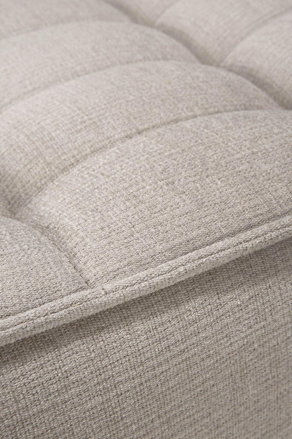 Ethnicraft - N701 Sofa - Polsterhocker, Ecru, Eco Stoff