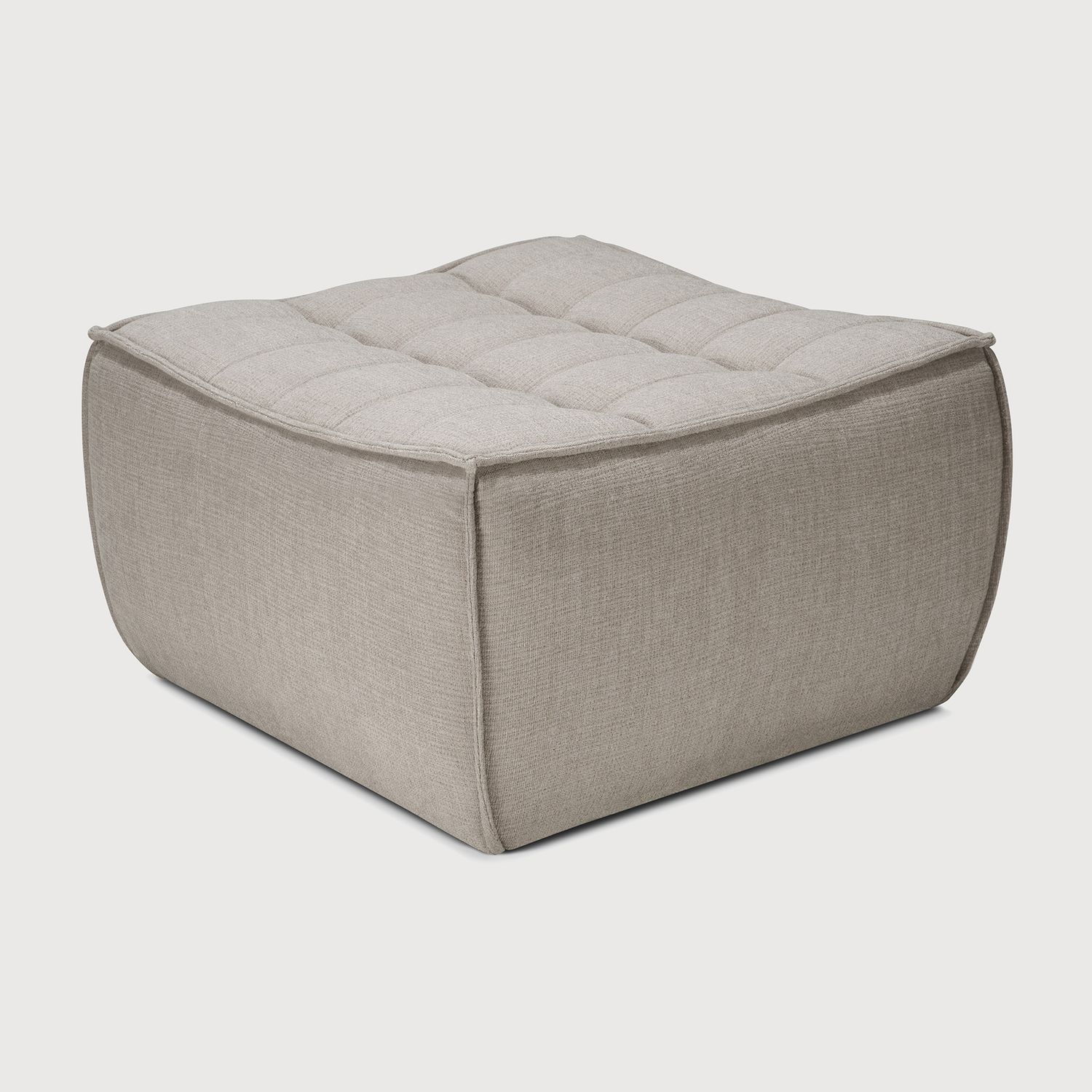 Ethnicraft - N701 Sofa - Polsterhocker, Ecru, Eco Stoff