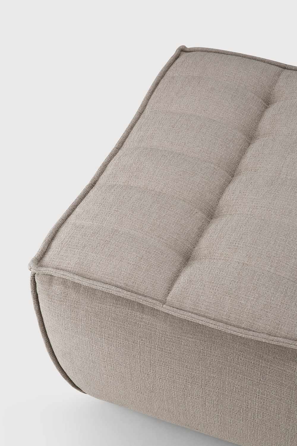 Ethnicraft - N701 Sofa - Polsterhocker, Ecru, Eco Stoff