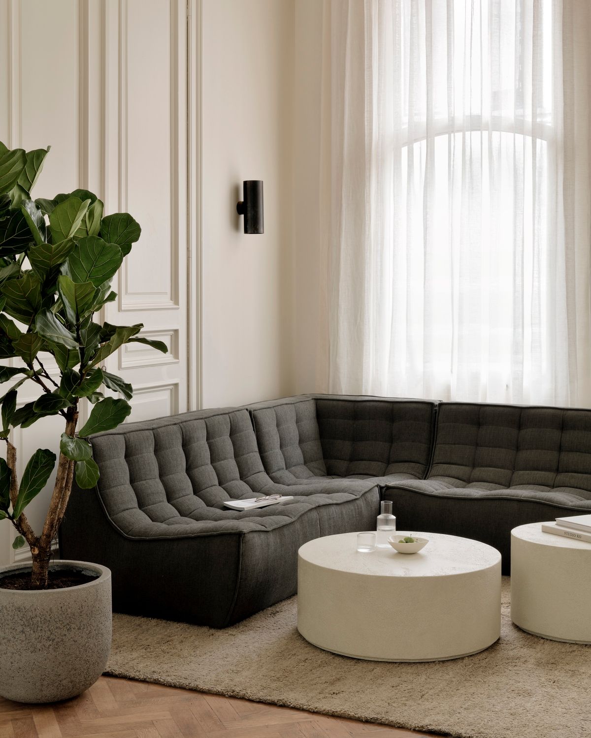 Ethnicraft - N701 Sofa - 3 Sitzer, Moss, Eco Stoff