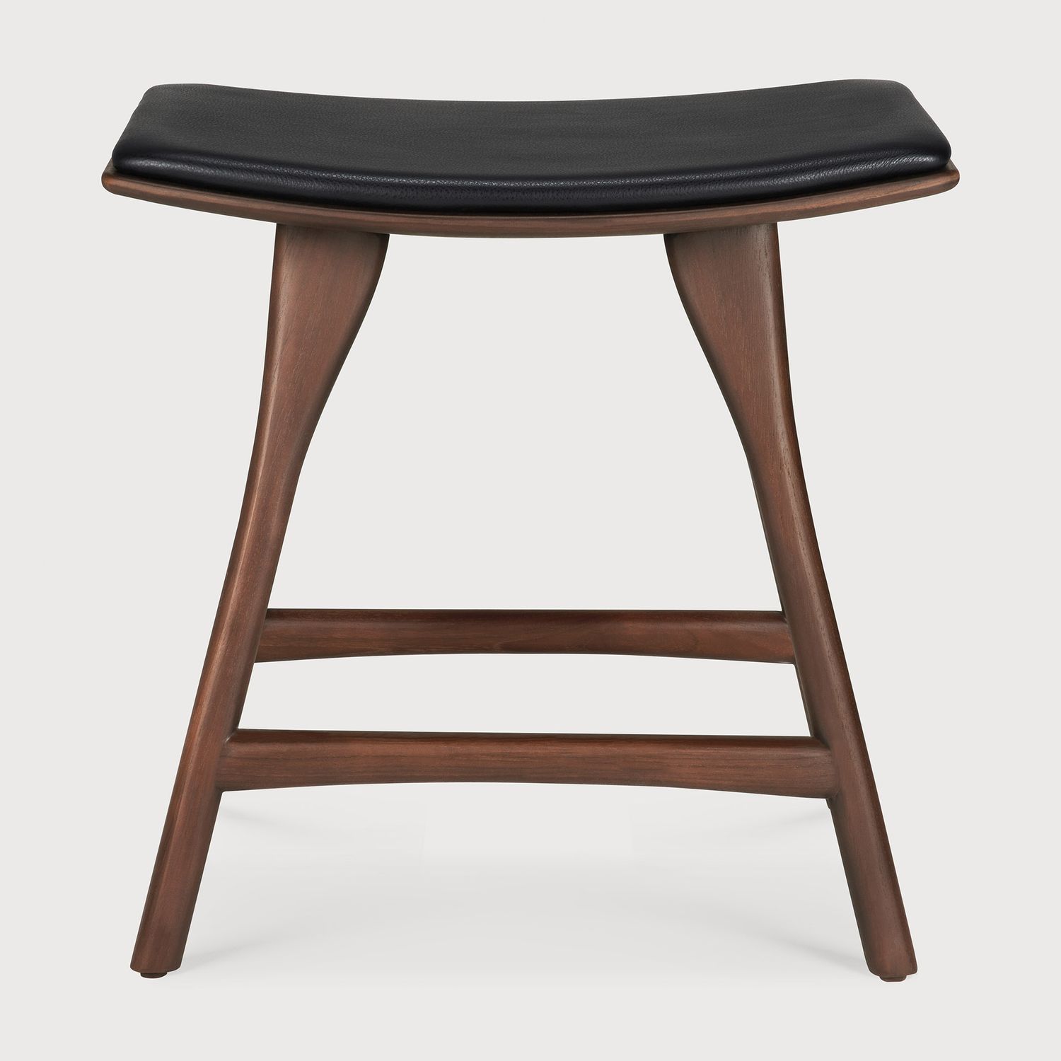 Ethnicraft - Osso Hocker - Teak braun, mit Sitzpolster