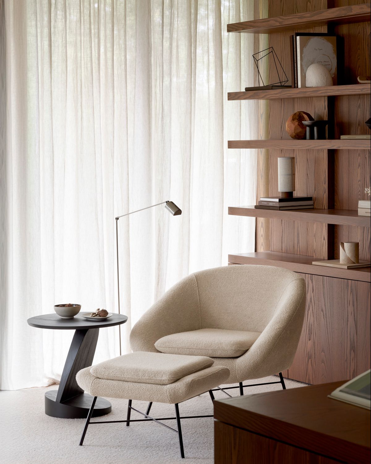 Ethnicraft - Barrow Polsterhocker - Off White
