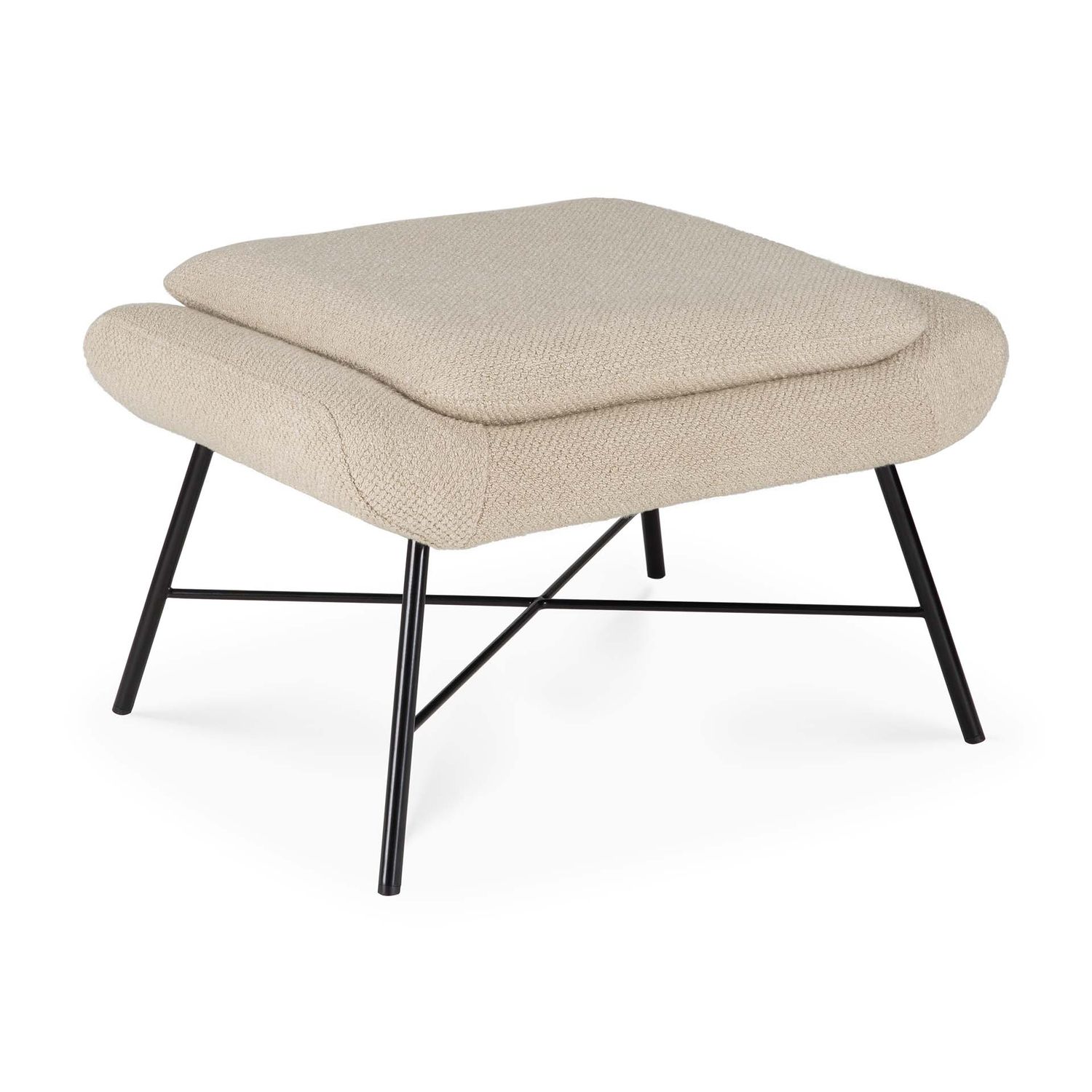 Ethnicraft - Barrow Polsterhocker - Off White