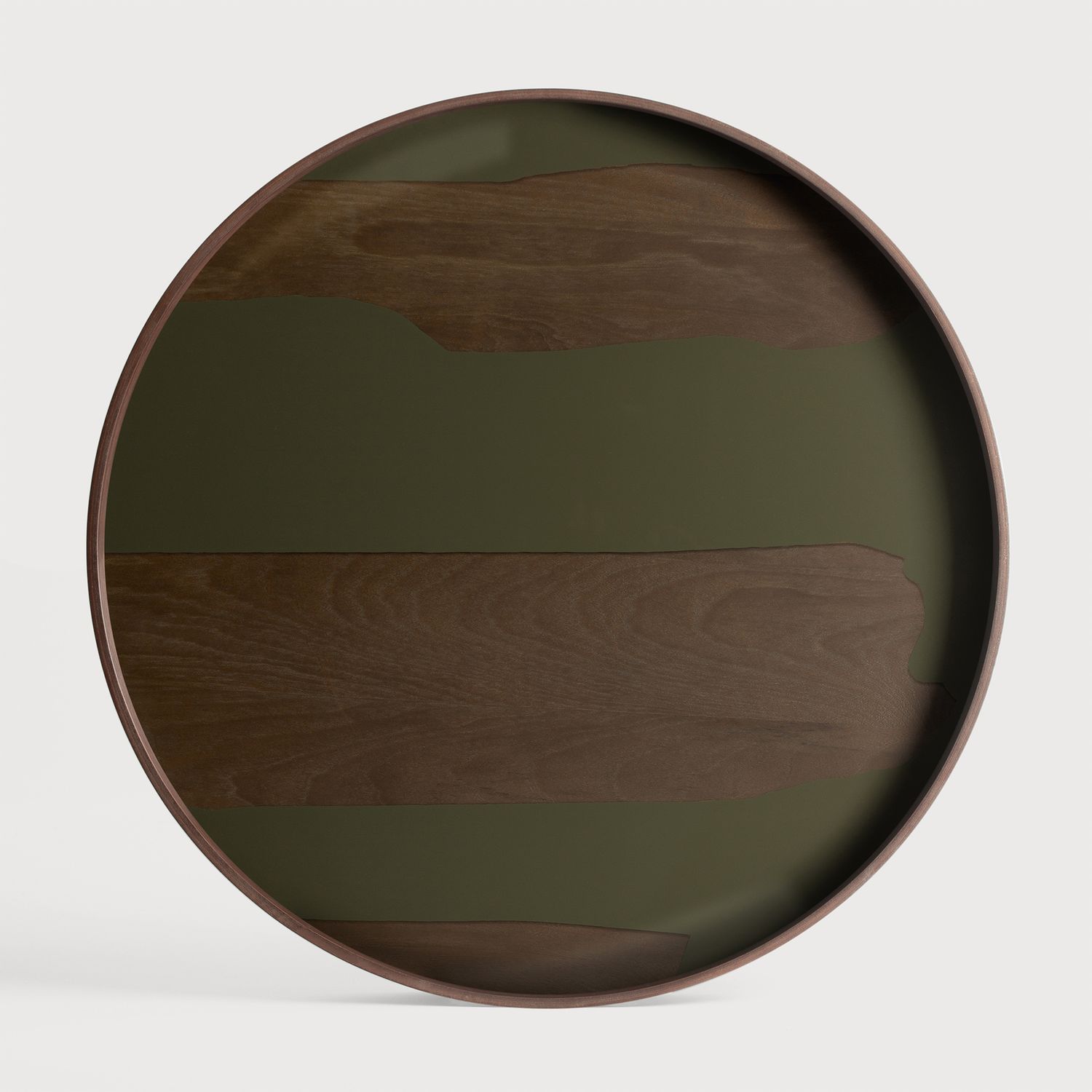 Ethnicraft - Tablett rund L - Glas, Second Nature