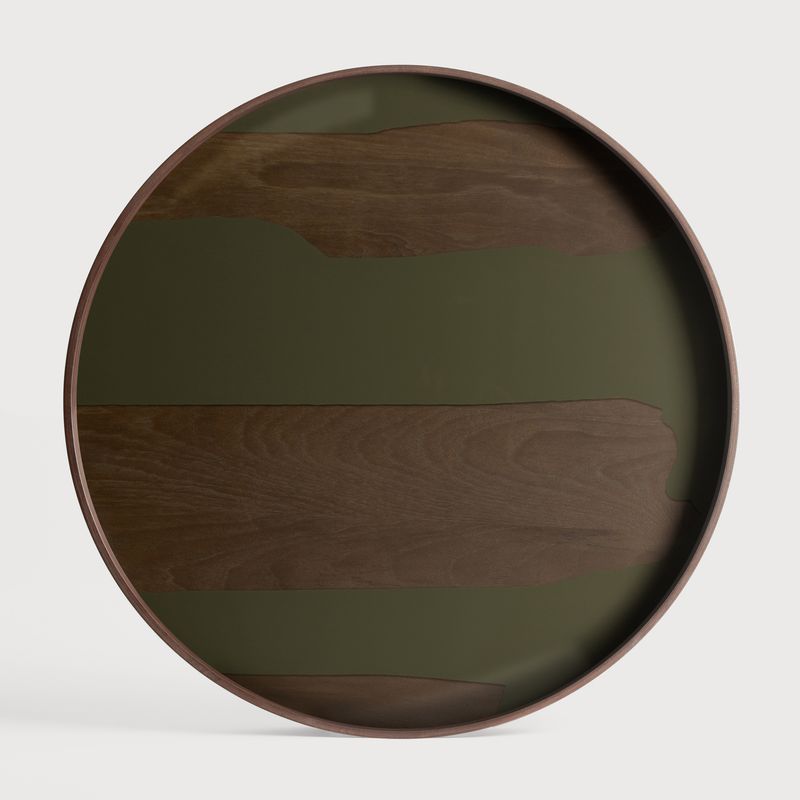 Ethnicraft - Tablett rund L - Glas, Second Nature
