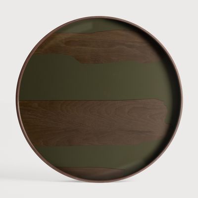 Ethnicraft - Tablett rund L - Glas, Second Nature