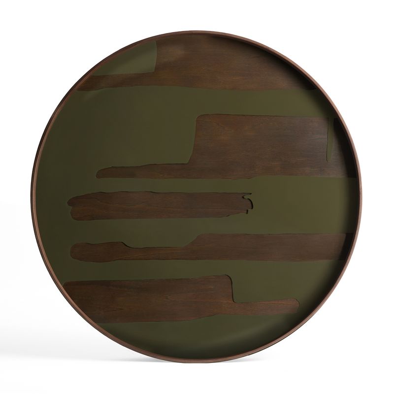 Ethnicraft - Tablett rund XL - Glas, Second Nature