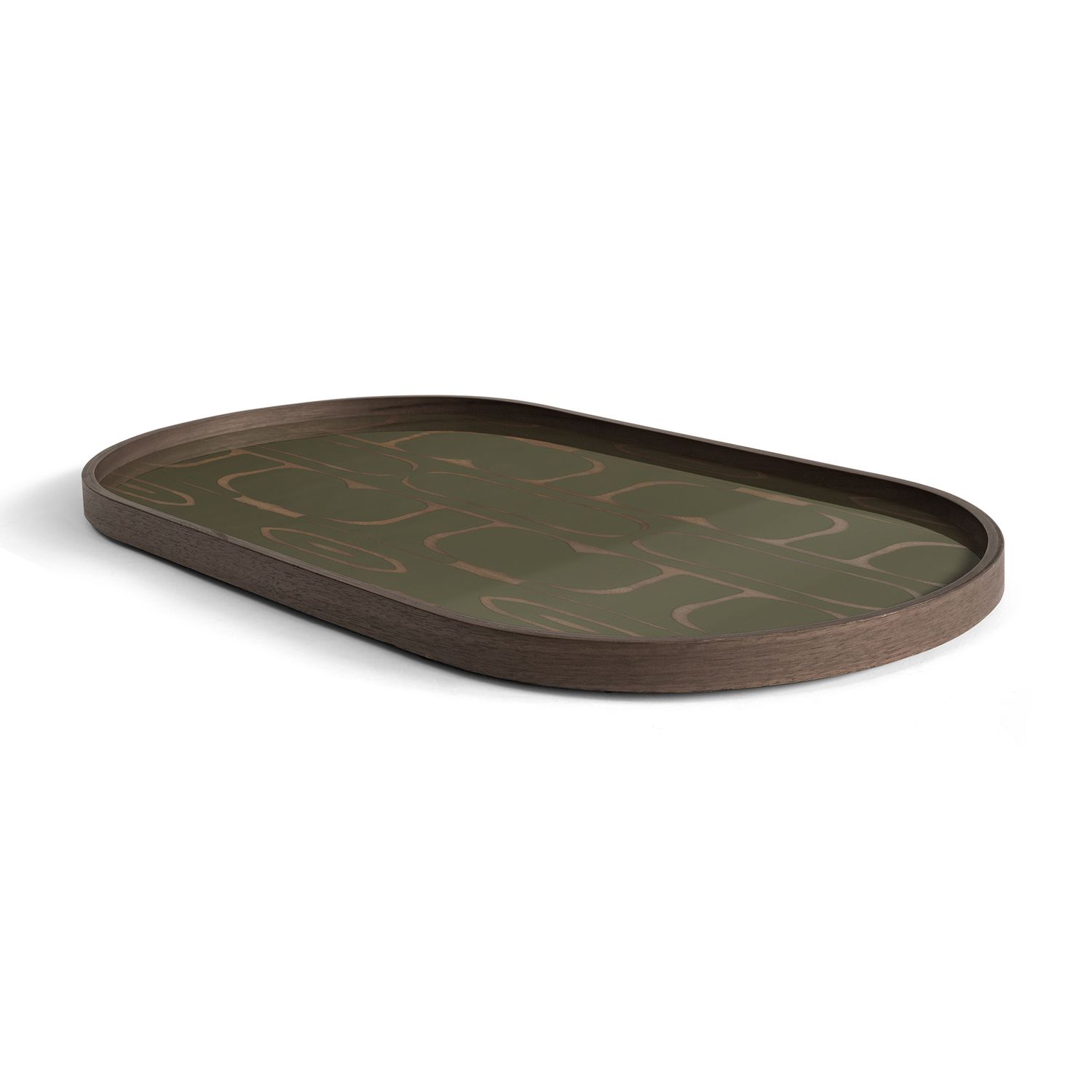 Ethnicraft - Tablett oval M - Glas, Second Nature