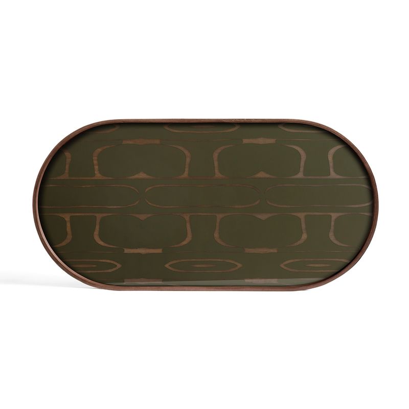 Ethnicraft - Tablett oval M - Glas, Second Nature