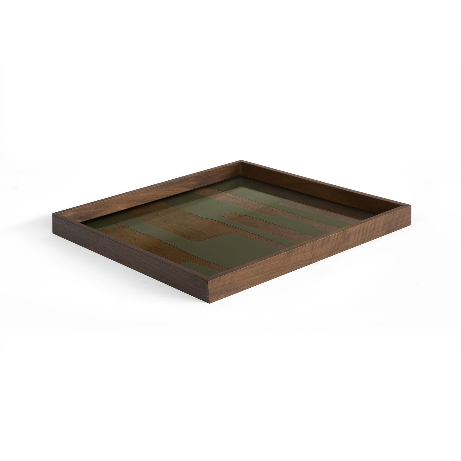 Ethnicraft - Tablett quadratisch L - Glas, Second Nature