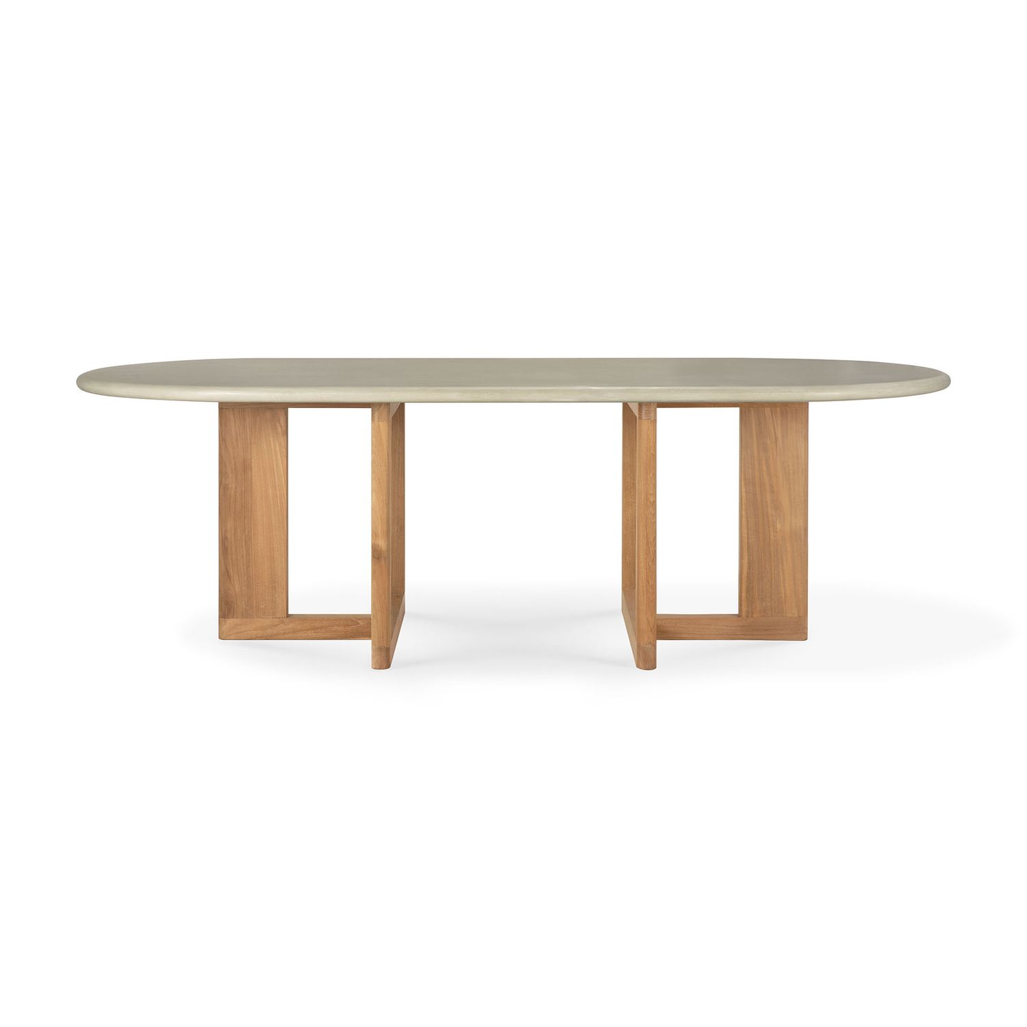 Ethnicraft - Trestle Table Outdoor - Teck, béton