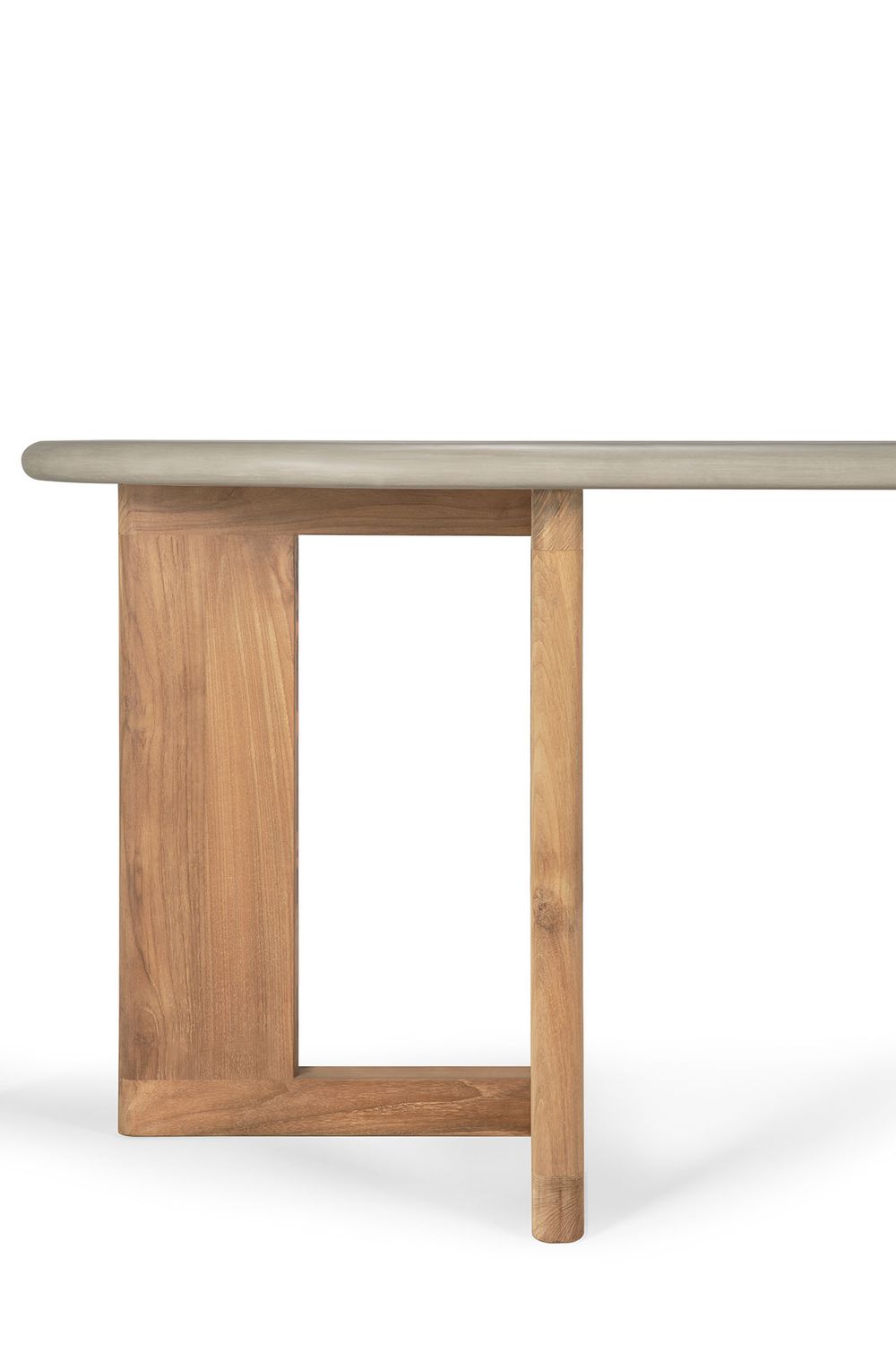 Ethnicraft - Trestle Table Outdoor - Teck, béton