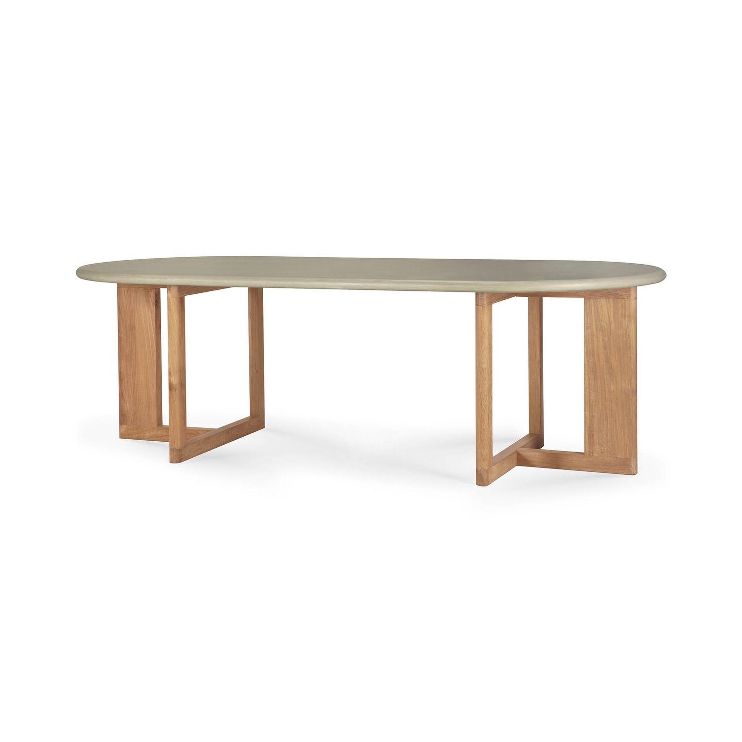 Ethnicraft - Trestle Table Outdoor - Teck, béton