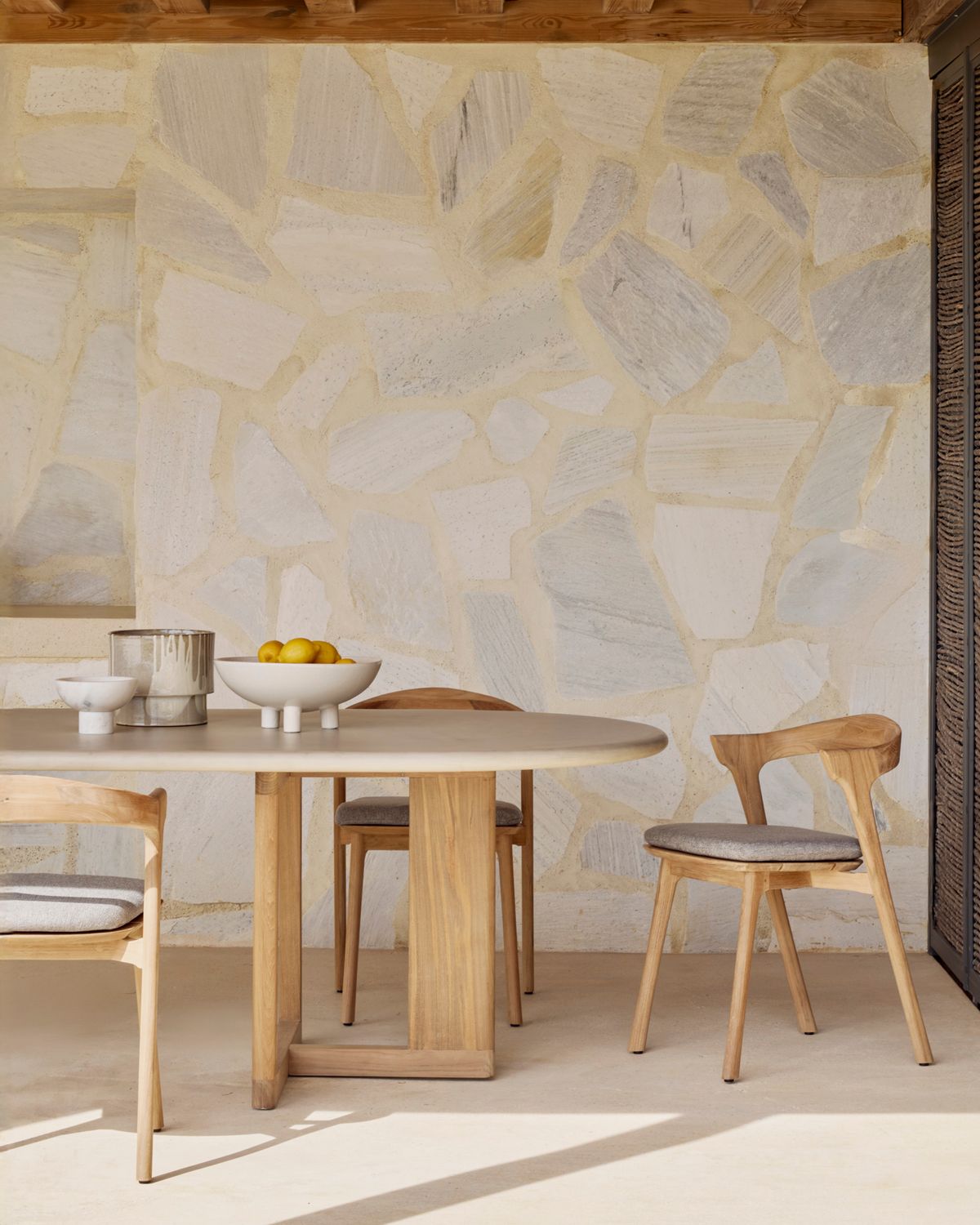 Ethnicraft - Trestle Table Outdoor - Teck, béton