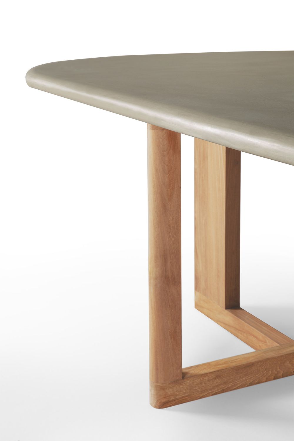 Ethnicraft - Trestle Table Outdoor - Teck, béton
