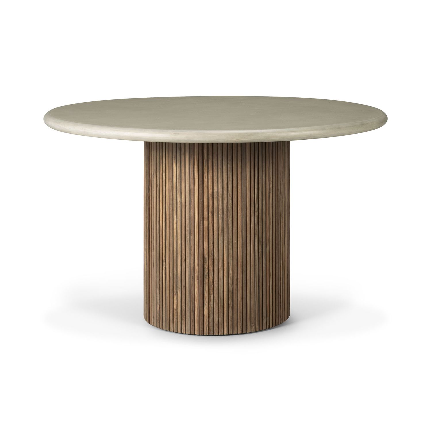 Ethnicraft - Roller Max Esstisch Outdoor - Teak, Beton