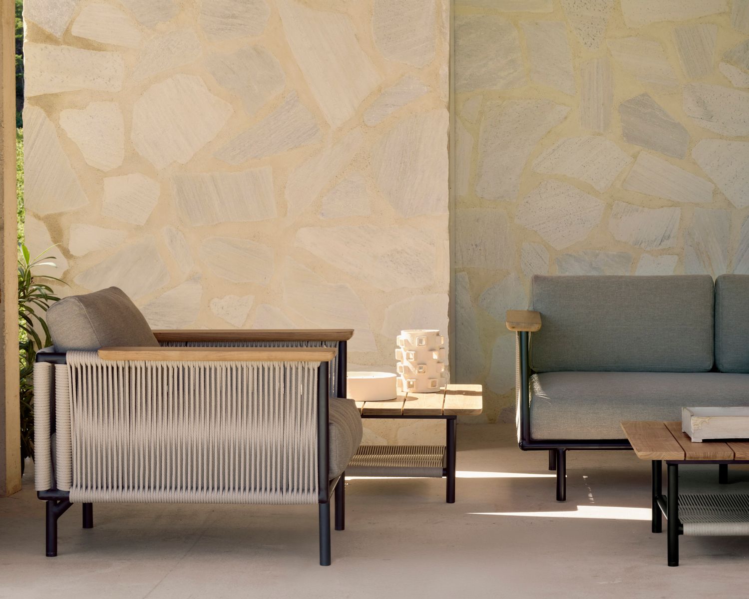 Ethnicraft - Corbey Loungesessel Outdoor - Aluminium