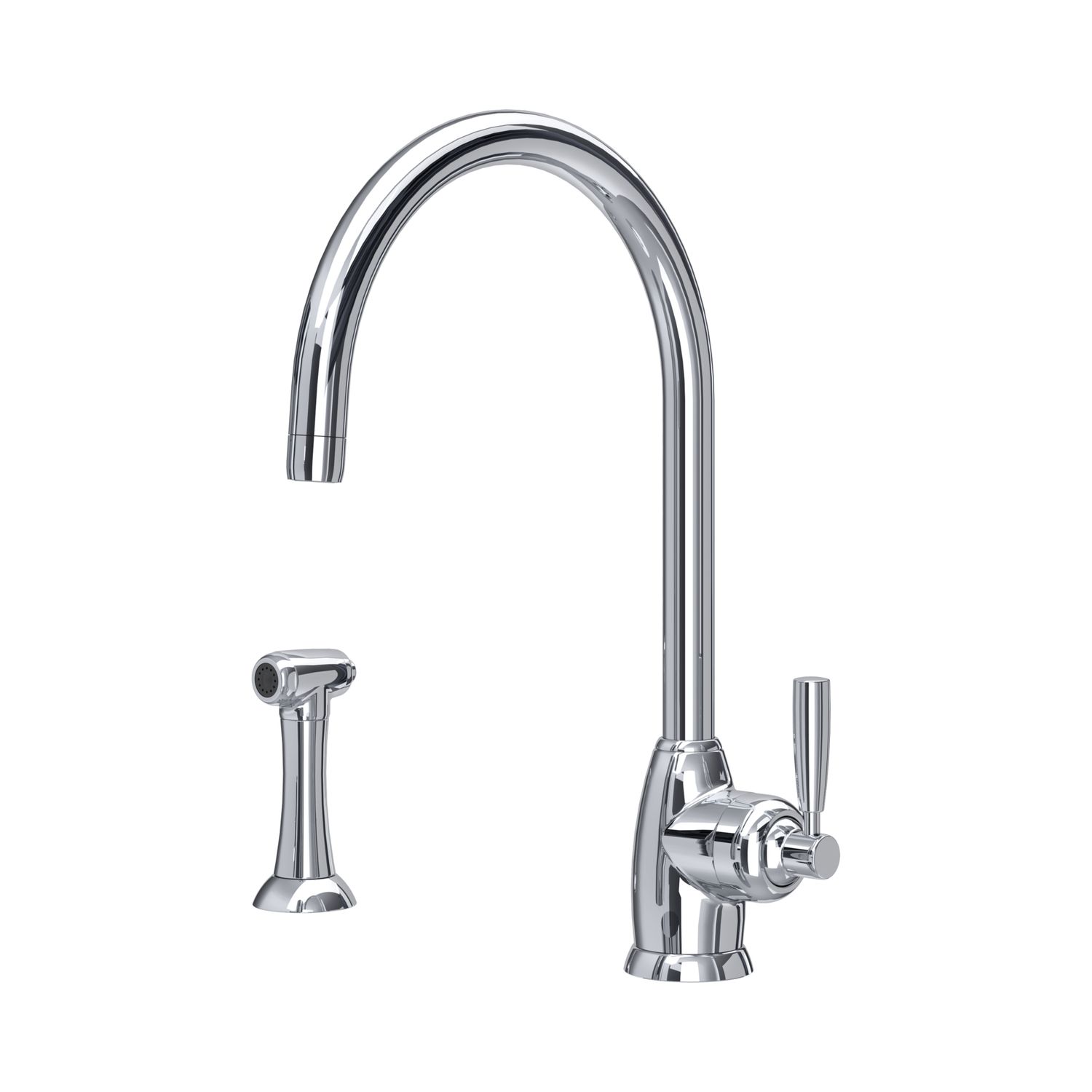 Perrin &amp; Rowe - LANGBOURN Küchenarmatur - Monoblock, mit Tischbrause, Ausführung: Chrome