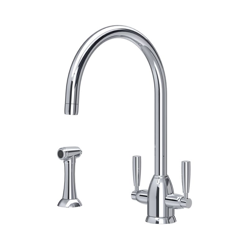 Perrin &amp; Rowe - LANGBOURN Küchenarmatur - Monoblock, 2 Hebel, mit Tischbrause