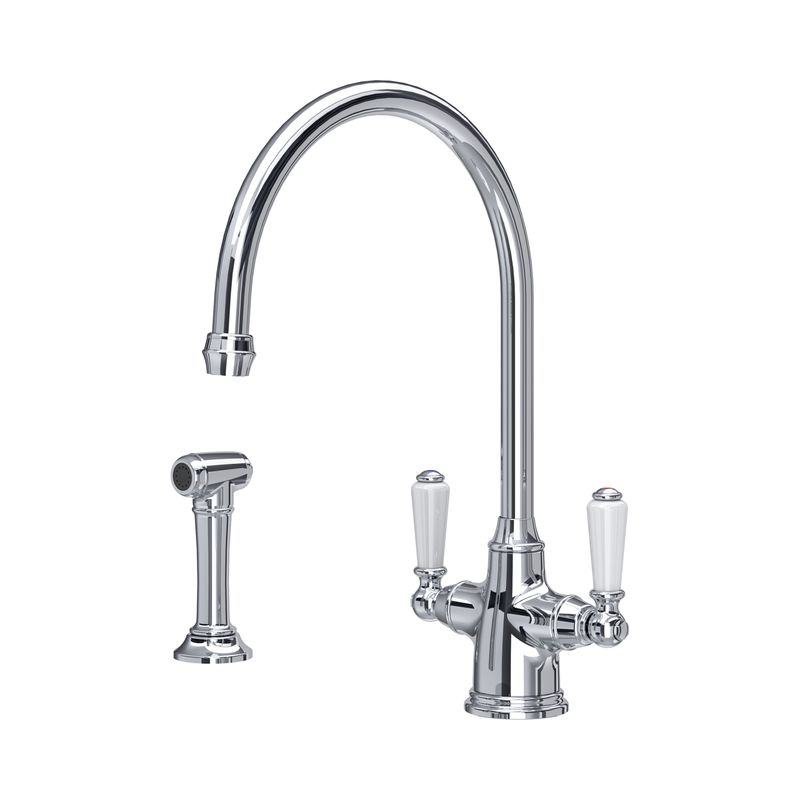 Perrin &amp; Rowe - PHOENICIAN Küchenarmatur - Monoblock, 2 Hebel, mit Tischbrause