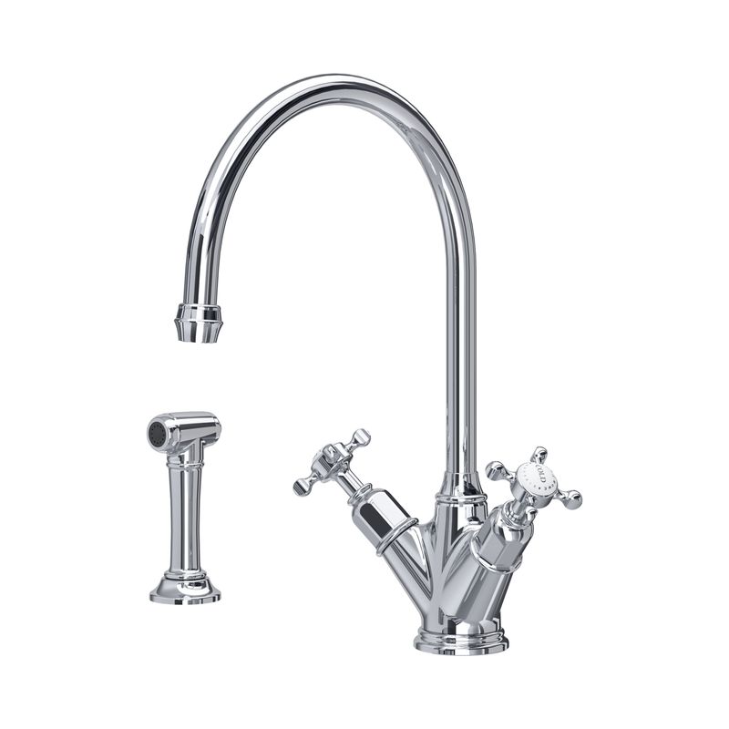 Perrin &amp; Rowe - PHOENICIAN Küchenarmatur - Monoblock, Y-Hebel, mit Tischbrause