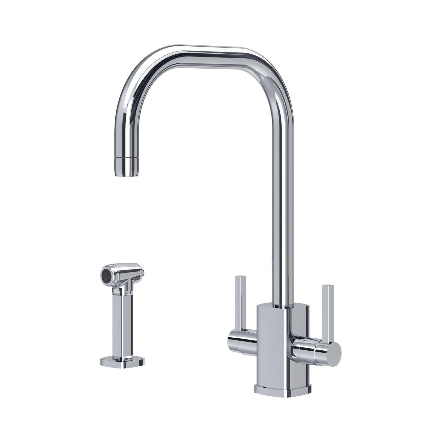 Perrin &amp; Rowe - JULIET SQUARE Küchenarmatur - Monoblock, mit Tischbrause, Ausführung: Chrome