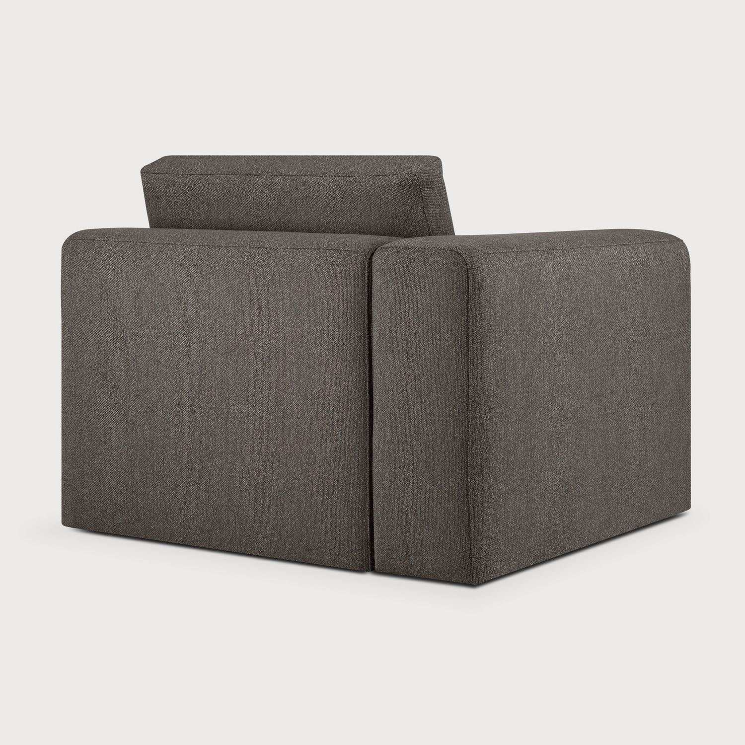 Ethnicraft - Mellow Modulsofa - 1-Sitzer, Armlehne rechts, Granit