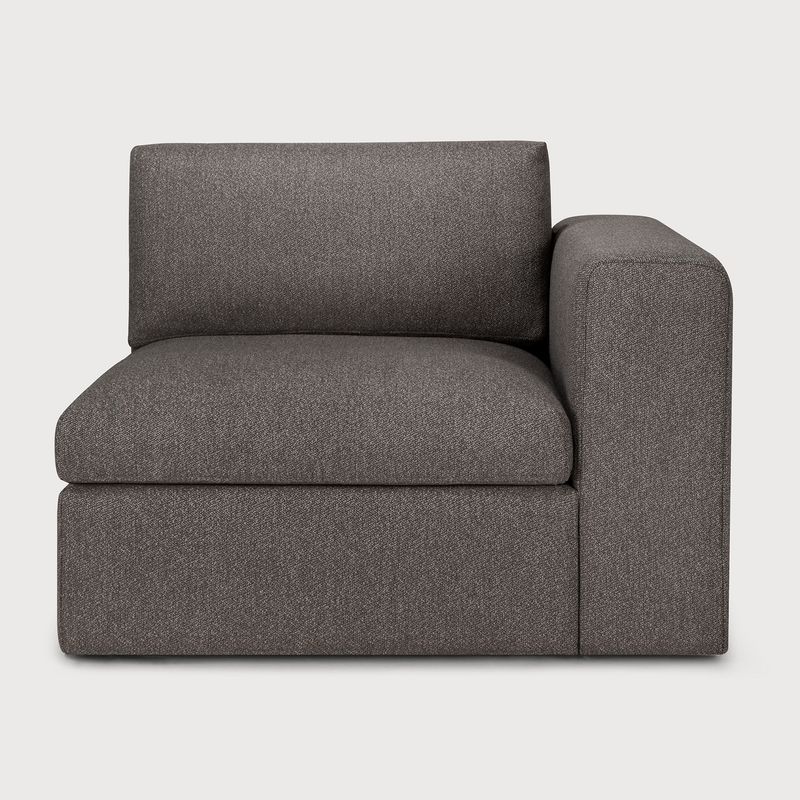 Ethnicraft - Mellow Modulsofa - 1-Sitzer, Armlehne links, Granit