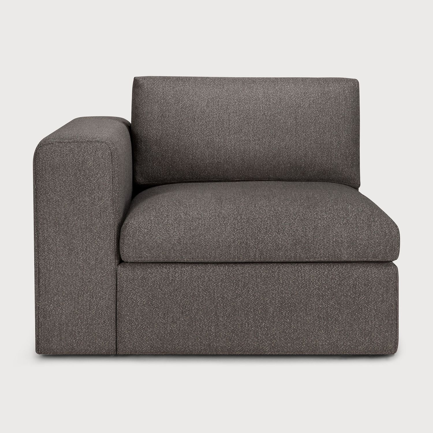 Ethnicraft - Mellow Modulsofa - 1-Sitzer, Armlehne rechts, Granit