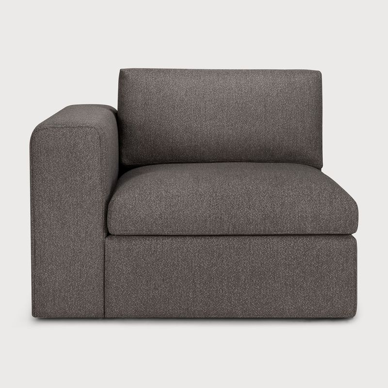 Ethnicraft - Mellow Modulsofa - 1-Sitzer, Armlehne rechts, Granit