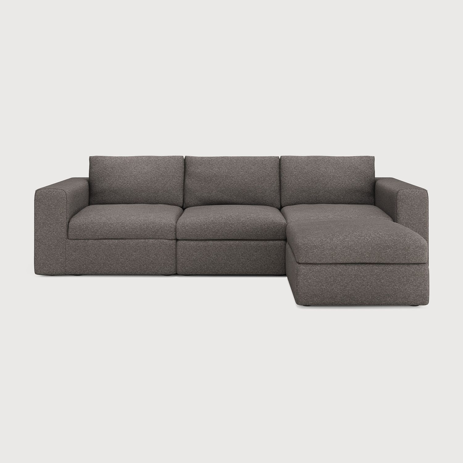 Ethnicraft - Mellow Modulsofa - 1-Sitzer, Armlehne rechts, Granit
