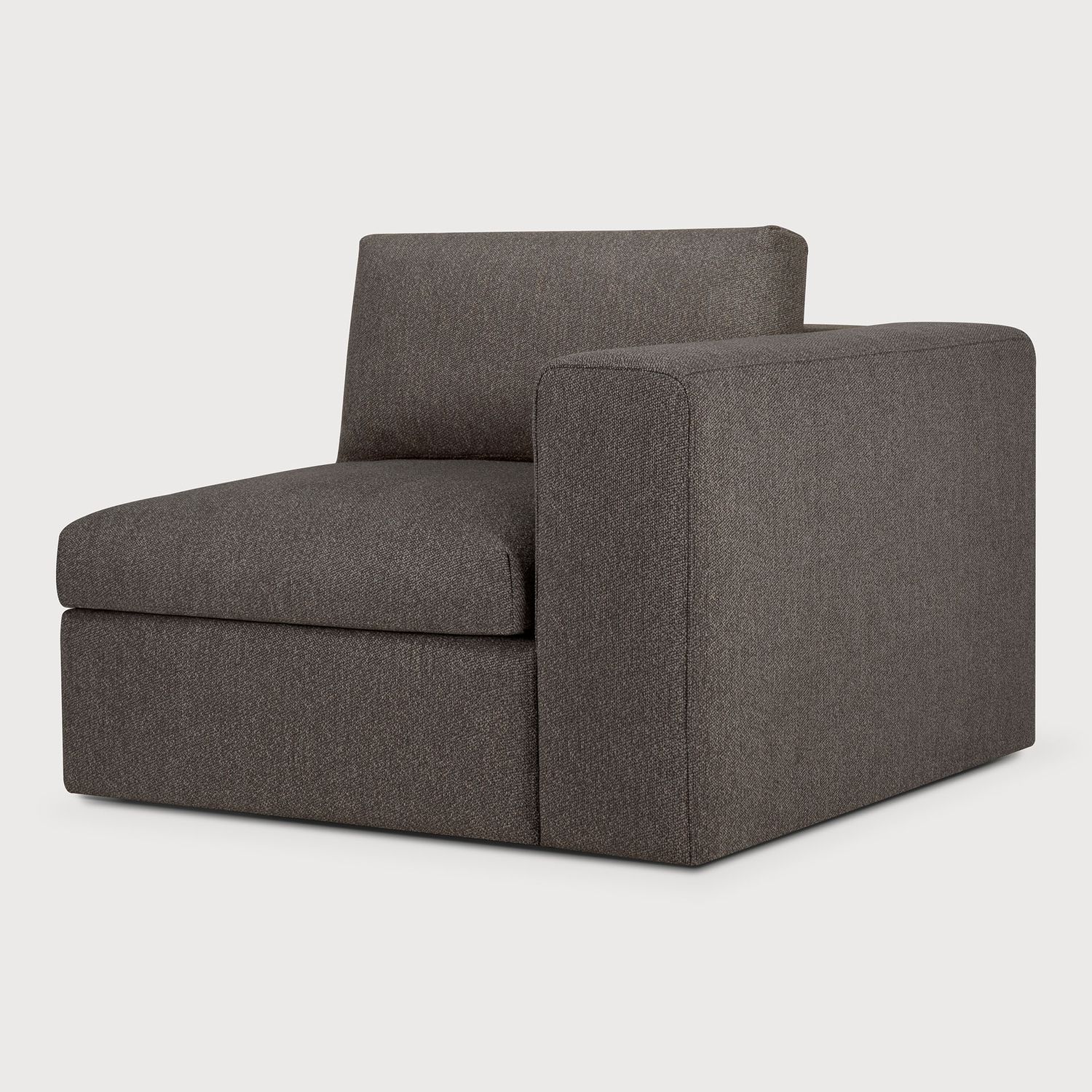 Ethnicraft - Mellow Modulsofa - 1-Sitzer, Armlehne links, Granit