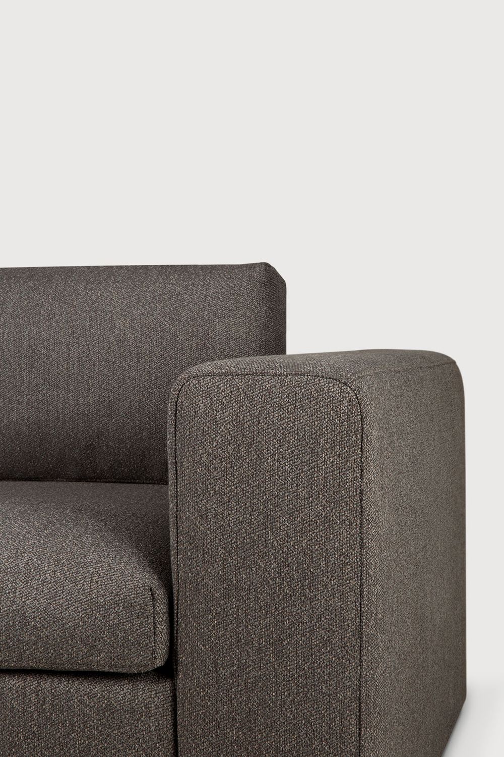 Ethnicraft - Mellow Modulsofa - 1-Sitzer, Armlehne links, Granit