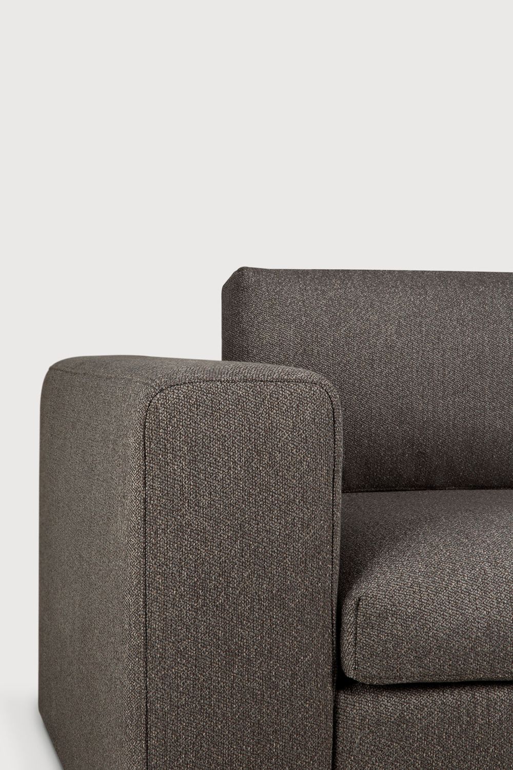 Ethnicraft - Mellow Modulsofa - 1-Sitzer, Armlehne rechts, Granit