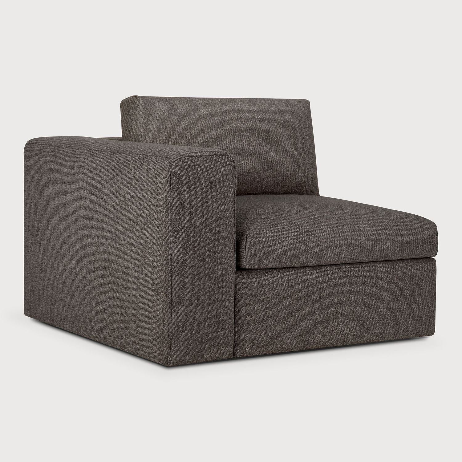 Ethnicraft - Mellow Modulsofa - 1-Sitzer, Armlehne rechts, Granit